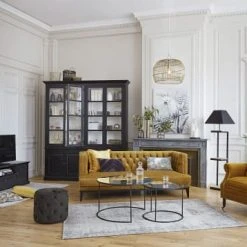 Maisons Du Monde Poufs Pouf Capitonné En Velours Noir 5 Maisons Du Monde Poufs Pouf Capitonné En Velours Noir -Fauteuils Shop pouf capitonne en velours noir 1000 10 4 176878 4