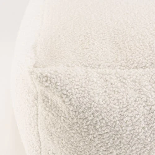 Pouf carré 53x53cm tissu bouclette blanc MACABANE Poufs Pouf Carré 53x53cm Tissu Bouclette Blanc -Fauteuils Shop pouf carre 53x53cm tissu bouclette blanc 2