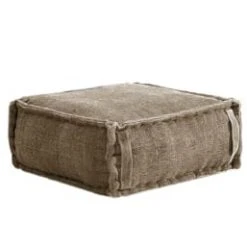 RNT By Really Nice Things Poufs Pouf Carré En Coton Revêtu Effet Lavé Vert. 3 RNT By Really Nice Things Poufs Pouf Carré En Coton Revêtu Effet Lavé Vert. -Fauteuils Shop pouf carre en coton revetu effet lave sable
