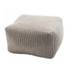 MACABANE Poufs Pouf Carré En Tissu Velours Cotelé Gris Perle