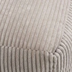 MACABANE Poufs Pouf Carré En Tissu Velours Cotelé Gris Perle -Fauteuils Shop pouf carre en tissu velours cotele gris perle 5