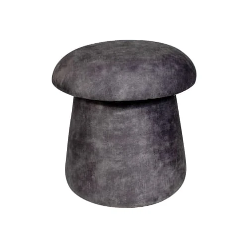 Pouf champignon en velours gris Pirouette Paris Poufs Pouf Champignon En Velours Gris -Fauteuils Shop pouf champignon en velours gris 2