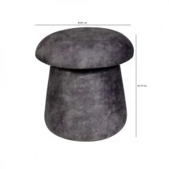 Pirouette Paris Poufs Pouf Champignon En Velours Gris 2 Pirouette Paris Poufs Pouf Champignon En Velours Gris -Fauteuils Shop pouf champignon en velours gris 4