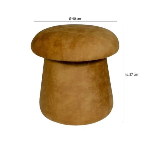 Pouf champignon en velours safran Pirouette Paris Poufs Pouf Champignon En Velours Safran -Fauteuils Shop pouf champignon en velours safran 2