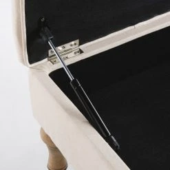 Maisons Du Monde Assises Pouf Coffre Capitonné à Roulettes En Lin écru -Fauteuils Shop pouf coffre capitonne a roulettes en lin ecru 1000 8 2 176876 4