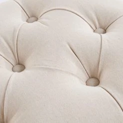 Maisons Du Monde Assises Pouf Coffre Capitonné à Roulettes En Lin écru -Fauteuils Shop pouf coffre capitonne a roulettes en lin ecru 1000 8 2 176876 6