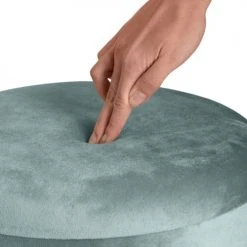 Tectake Poufs Pouf Coffre De Rangement Aspect Velours SARINA Effet Turquoise 4 Tectake Poufs Pouf Coffre De Rangement Aspect Velours SARINA Effet Turquoise -Fauteuils Shop pouf coffre de rangement aspect velours sarina effet turquoise 4
