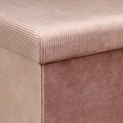 The Home Deco Factory Poufs Pouf Coffre De Rangement Rose Poudré -Fauteuils Shop pouf coffre de rangement rose poudre 4