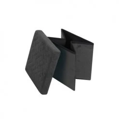 Urban Living Poufs Pouf Coffre De Rangement Velours Noir - 37.5x37.5x37.5cm 2 Urban Living Poufs Pouf Coffre De Rangement Velours Noir - 37.5x37.5x37.5cm -Fauteuils Shop pouf coffre de rangement velours noir 37 5x37 5x37 5cm 2