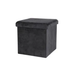 Urban Living Poufs Pouf Coffre De Rangement Velours Noir - 37.5x37.5x37.5cm 4 Urban Living Poufs Pouf Coffre De Rangement Velours Noir - 37.5x37.5x37.5cm -Fauteuils Shop pouf coffre de rangement velours noir 37 5x37 5x37 5cm 3