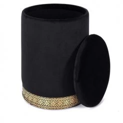 The Home Deco Factory Poufs Pouf Coffre Mirage Noir 2 The Home Deco Factory Poufs Pouf Coffre Mirage Noir -Fauteuils Shop pouf coffre mirage noir 2