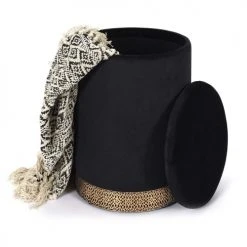 The Home Deco Factory Poufs Pouf Coffre Mirage Noir 3 The Home Deco Factory Poufs Pouf Coffre Mirage Noir -Fauteuils Shop pouf coffre mirage noir 3