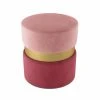 Potiron Paris Poufs Pouf Contemporain, Bicolore Rouge
