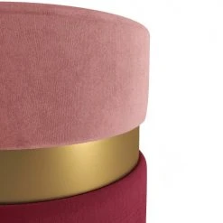 Potiron Paris Poufs Pouf Contemporain, Bicolore Rouge 2 Potiron Paris Poufs Pouf Contemporain, Bicolore Rouge -Fauteuils Shop pouf contemporain bicolore rouge 3