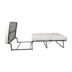 Dmora Poufs Pouf Convertible En Lit En Tissu Gris Tourterelle 2 Dmora Poufs Pouf Convertible En Lit En Tissu Gris Tourterelle -Fauteuils Shop pouf convertible en lit en tissu gris tourterelle 2