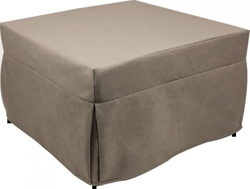Pouf convertible en lit en tissu gris tourterelle Dmora Poufs Pouf Convertible En Lit En Tissu Gris Tourterelle -Fauteuils Shop pouf convertible en lit en tissu gris tourterelle