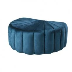 Maisons Du Monde Poufs Pouf Coquillage En Velours Bleu Et Pin -Fauteuils Shop pouf coquillage en velours bleu et pin 1000 9 27 190800 2