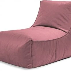 Sitting Point Poufs Pouf D'intérieur Avec Dossier Aspect Velours Vieux Rose 65x100x65cm