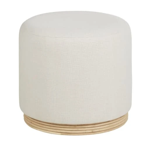 Pouf écru base en rotin Maisons Du Monde Poufs Pouf écru Base En Rotin -Fauteuils Shop pouf ecru base en rotin 1000 12 7 222678 1