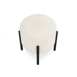 Potiron Paris Poufs Pouf écru Effet Laine Bouclée, Pieds En Métal Noir 2 Potiron Paris Poufs Pouf écru Effet Laine Bouclée, Pieds En Métal Noir -Fauteuils Shop pouf ecru effet laine bouclee pieds en metal noir 2