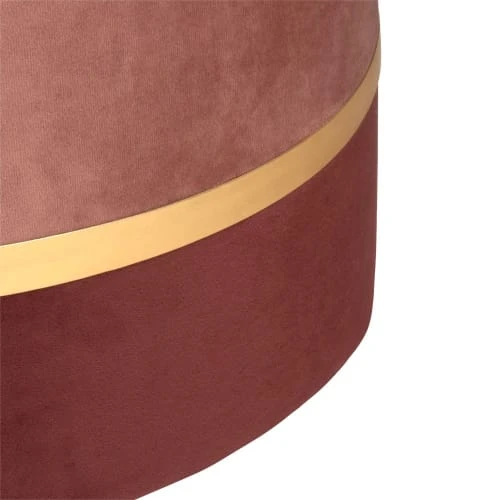 Maisons Du Monde Poufs Pouf Effet Velours Rose Et Doré 2 Maisons Du Monde Poufs Pouf Effet Velours Rose Et Doré – Image 2