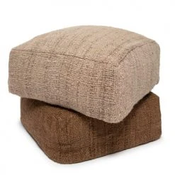 Bazar Bizar Poufs Pouf En Coton Beige -Fauteuils Shop pouf en coton beige 5