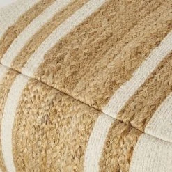 Maisons Du Monde Poufs Pouf En Coton Et Chanvre Beige Et écru -Fauteuils Shop pouf en coton et chanvre beige et ecru 1000 15 35 225248 3