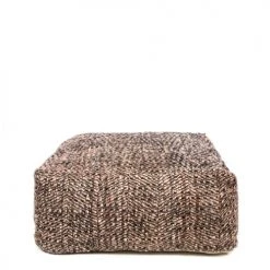 Bazar Bizar Poufs Pouf En Coton Noir Et Cuivre