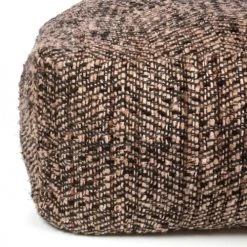 Bazar Bizar Poufs Pouf En Coton Noir Et Cuivre -Fauteuils Shop pouf en coton noir et cuivre 3