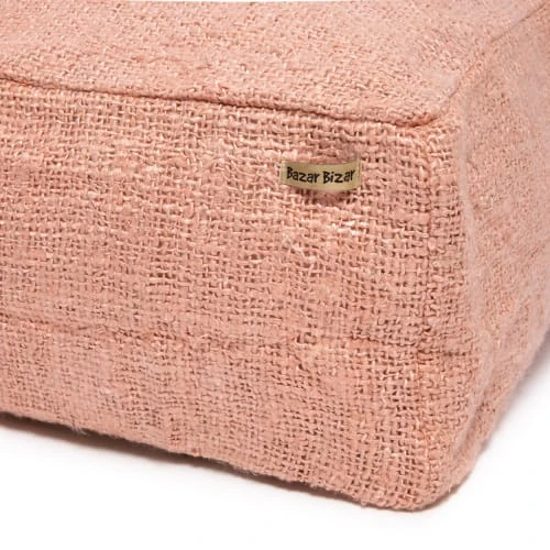 Pouf en coton rose Bazar Bizar Poufs Pouf En Coton Rose -Fauteuils Shop pouf en coton rose 1