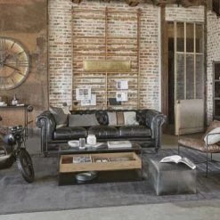 Maisons Du Monde Poufs Pouf En Cuir De Buffle Noir 5 Maisons Du Monde Poufs Pouf En Cuir De Buffle Noir -Fauteuils Shop pouf en cuir de buffle noir 1000 8 37 190646 10