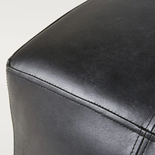 Pouf en cuir de buffle noir Maisons Du Monde Poufs Pouf En Cuir De Buffle Noir -Fauteuils Shop pouf en cuir de buffle noir 1000 8 37 190646 3
