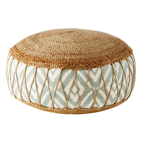 Pouf en jute et coton motifs graphiques Maisons Du Monde Poufs Pouf En Jute Et Coton Motifs Graphiques -Fauteuils Shop pouf en jute et coton motifs graphiques 1000 12 39 177815 1