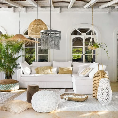 Pouf en jute et coton motifs graphiques Maisons Du Monde Poufs Pouf En Jute Et Coton Motifs Graphiques -Fauteuils Shop pouf en jute et coton motifs graphiques 1000 12 39 177815 6