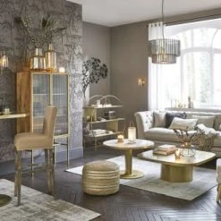 Maisons Du Monde Poufs Pouf En Jute Imprimé Doré -Fauteuils Shop pouf en jute imprime dore 1000 5 32 177808 11