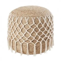 Maisons Du Monde Poufs Pouf En Jute Tressé Et Corde En Coton écru