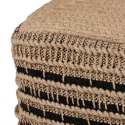 Maisons Du Monde Poufs Pouf En Jute Tressée à La Main Et Coton Noir Et Beige 2 Maisons Du Monde Poufs Pouf En Jute Tressée à La Main Et Coton Noir Et Beige -Fauteuils Shop pouf en jute tressee a la main et coton noir et beige 1000 15 28 227373 3