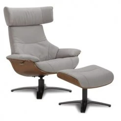 My New Design Repose-pieds Pouf En Microfibre Et Chêne Naturel - Microfibre Gris -Fauteuils Shop pouf en microfibre et chene naturel microfibre gris 3