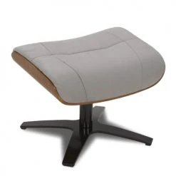 My New Design Repose-pieds Pouf En Microfibre Et Chêne Naturel - Microfibre Gris -Fauteuils Shop pouf en microfibre et chene naturel microfibre gris 5