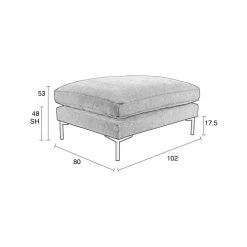 Zuiver Poufs Pouf En Tissu Beige -Fauteuils Shop pouf en tissu beige 5