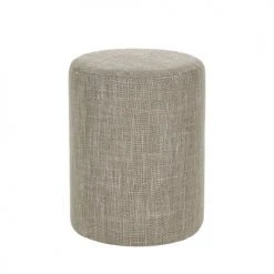 Pomax Poufs Pouf En Tissu D35cm Gris Clair