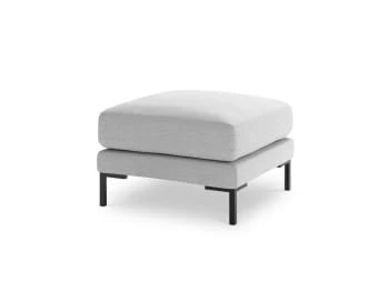 Pouf en tissu structuré beige clair Micadoni Home Poufs Pouf En Tissu Structuré Beige Clair -Fauteuils Shop pouf en tissu structure argent