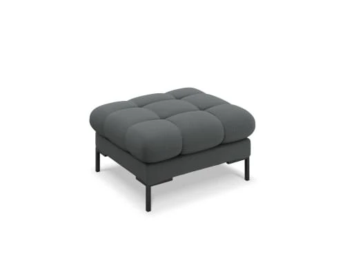 Pouf en tissu structuré gris foncé Micadoni Home Poufs Pouf En Tissu Structuré Gris Foncé -Fauteuils Shop pouf en tissu structure gris fonce