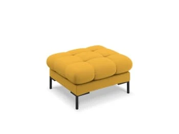 Pouf en tissu structuré gris foncé Micadoni Home Poufs Pouf En Tissu Structuré Gris Foncé -Fauteuils Shop pouf en tissu structure jaune 1
