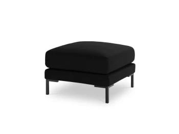 Pouf en tissu structuré beige clair Micadoni Home Poufs Pouf En Tissu Structuré Beige Clair -Fauteuils Shop pouf en tissu structure noir