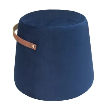 Pouf en velours vert avec corde Nordlys Poufs Pouf En Velours Vert Avec Corde -Fauteuils Shop pouf en velours bleu avec corde