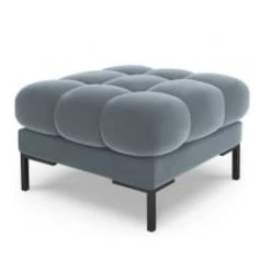 Micadoni Home Poufs Pouf En Velours Vert Bouteille -Fauteuils Shop pouf en velours bleu clair 1
