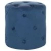 Beliani Poufs Pouf En Velours Bleu Foncé