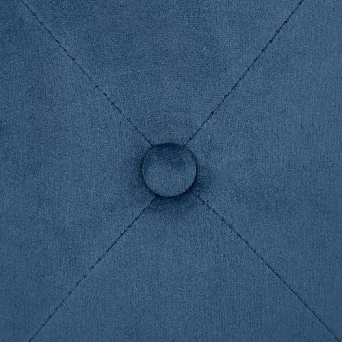Pouf en velours bleu foncé Beliani Poufs Pouf En Velours Bleu Foncé -Fauteuils Shop pouf en velours bleu fonce 3