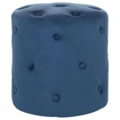 Beliani Poufs Pouf En Velours Bleu Foncé 5 Beliani Poufs Pouf En Velours Bleu Foncé -Fauteuils Shop pouf en velours bleu fonce 4